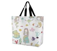 VYJLOO Mermaid Octopus Womens Handbag Shopping Tote Bag Top Handle Shoulder Bag 40x16x40cm