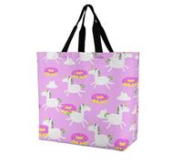 VYJLOO Pink Unicorn Donut Womens Handbag Shopping Tote Bag Top Handle Shoulder Bag 40x16x40cm