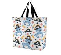 VYJLOO Pirate Octopus Womens Handbag Shopping Tote Bag Top Handle Shoulder Bag 40x16x40cm