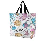 VYJLOO Shellfish Octopus Womens Handbag Shopping Tote Bag Top Handle Shoulder Bag 40x16x40cm