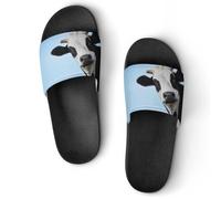 VYJLOO Slippers For Women Animal Cow House Slides Thick Sole Shower Sandals For Indoor Outdoor
