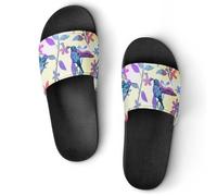 VYJLOO Slippers For Women Blue Bird House Slides Thick Sole Shower Sandals For Indoor Outdoor
