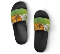 VYJLOO Slippers For Women Brown Butterfly House Slides Thick Sole Shower Sandals For Indoor Outdoor