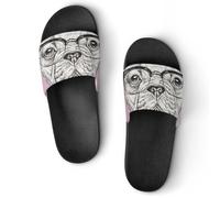 VYJLOO Slippers For Women Bulldog House Slides Thick Sole Shower Sandals For Indoor Outdoor