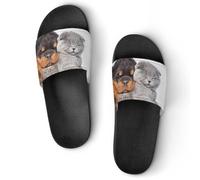 VYJLOO Slippers For Women Cat And Dog House Slides Thick Sole Shower Sandals For Indoor Outdoor
