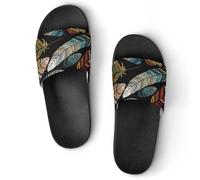 VYJLOO Slippers For Women Color Feather House Slides Thick Sole Shower Sandals For Indoor Outdoor