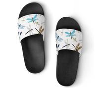 VYJLOO Slippers For Women Dragonfly House Slides Thick Sole Shower Sandals For Indoor Outdoor