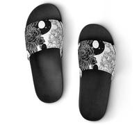 VYJLOO Slippers For Women Flower Tai Chi House Slides Thick Sole Shower Sandals For Indoor Outdoor