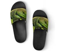 VYJLOO Slippers For Women Green Lizard House Slides Thick Sole Shower Sandals For Indoor Outdoor