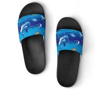 VYJLOO Slippers For Women Shark Fish House Slides Thick Sole Shower Sandals For Indoor Outdoor