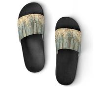 VYJLOO Slippers For Women Tree Oil Painting House Slides Thick Sole Shower Sandals For Indoor Outdoor