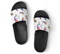 VYJLOO Slippers For Women Unicorn Rainbow House Slides Thick Sole Shower Sandals For Indoor Outdoor
