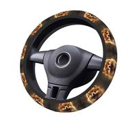 Vykmvtyb Pomeranian Dog Steering Wheel Covers,Anti Slip Sweat Absorption Elasticity Car Accessories Steering Wheel Protector Universal 15 Inch for SUV Sedan Vans Trucks