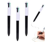 Vylara 3 Pcs 4 Colour Ballpoint Pens, 1.0mm Multi-Pen Four Ink Colours in One Smooth Writing Multi Pens 4 in One Pen Students and Professionals,Ideal for the Office, Home Office or School