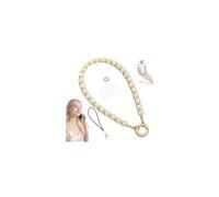 Vylara Phone Charm, Pearl Phones Strap with Keychain & Tether Tab,Detachable Anti-Lost Charm Wrist Strap Phone Lanyard Wrist Straps Keychain for Wallet Handbag Camera Cell Decoration,Pearl Gold