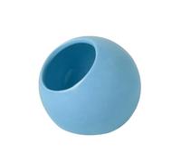 Vyloky Ceramic Rodent Bowl with Spill Protection - Feeding Bowl for Birds & Small Animals - Antispill Design - Easy to Clean - Single Pack - Choice of Colours: White, Pink, Yellow, Blue (Blue)