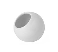 Vyloky Ceramic Rodent Bowl with Spill Protection - Feeding Bowl for Birds & Small Animals - Antispill Design - Easy to Clean - Single Pack - Choice of Colours: White, Pink, Yellow, Blue (White)
