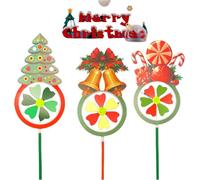 Vyloky colorful plastic Christmas windmills for outdoor decoration garden and terrace set with 6 pieces of colorful outdoor Christmas activities.