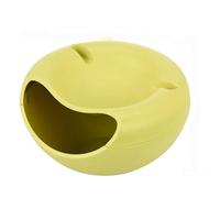 Vyloky Creative Snack Bowl with Trash Can Bottom and Top Phone Holder for Nuts, Fruits, Snacks and Relaxed TV (Green)