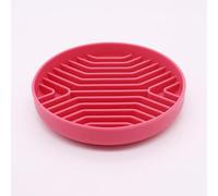 Vyloky Dog Corner Mat, Pack of 2 Dog Lick Mat, 20 x 20 cm, Cat Lick Mat, BPA-Free Silicone, Non-Slip with Suction Cups, Ideal for Bathing, Training and Care (Rose (Line), Pack of 2)