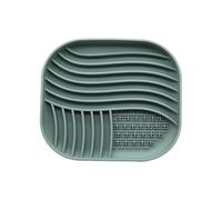 Vyloky Dog Corner Mat, Pack of 2 Dog Lick Mat, 20 x 20 cm, Cat Lick Mat, BPA-Free Silicone, Non-Slip with Suction Cups, Ideal for Bathing, Training and Care (Green (Square), Pack of 2)