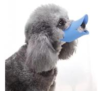 Vyloky Dog Muzzle Anti-Bite Silicone Duck Bill Duck Mouth Shape Dog Muzzle Anti-Call Muzzle for Puppies Dogs (Blue (Colour), L)