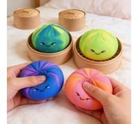 Vyloky Dumpling Ball - Soft, Slow Resetting, Friendly Decoration, Easy to Clean - Handy for Office, School, Travel & Home (Set of 4)