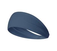 Vyloky Extra Wide 10 cm Women's Sports Headband - Highly Stretchy, Sweat-Absorbing & for Yoga, Running, Fitness & Everyday Use - 7 Trendy Colours (Blue Grey)
