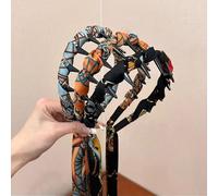 Vyloky Hair Bands with Flutter Bands, Printed Hair Accessories, Sports Headbands, Multicolor 3 Pieces Women Accessories for Yoga, Fitness, Sports Headbands