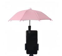 Vyloky Handy-Schirm für Auto & Fahrrad - Sonnenschutz mit Clip & Ständer gegen Hitze für Smartphones, Navi & E-Reader, silber (26cm) (Pink)