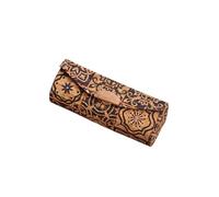 Vyloky Lipstick Box with Mirror in Vintage Floral Pattern - Compact Makeup Organiser for Dressing Table and Handbag, Single or Set of 6, 8.5 x 3 x 3 cm, Style B, Classic
