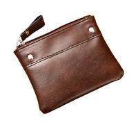 Vyloky Mini Geldbörse mit Reißverschluss | Schlüssel & Münzen Organizer für Unterwegs | Kompakt für Jeans, Handtasche & Reise (Schwarz/Rot/Braun/Blau/Grün/Kaffee) (Kaffee)