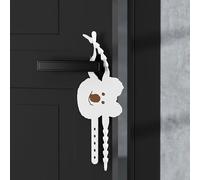 Vyloky Pack of 5 Silicone Silencers, Noise Blocking, Anti-Collision Mute Switch, Adjustable for Bedroom, Festive Decoration, Lock Cover, Door Stoppers (2 mm, White Bear)