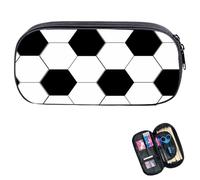 Vyloky Pencil Case Large Capacity 20 x 10 x 5 cm Durable Case for School Office Students Gift for Students, Football., 36 Löcher, Creativity