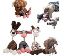 Vyloky Pet Boredom Reliever, Dog Plush Toy, Gnawing and Grinding, Teeth Cleaning and Sound, Puppy Companion Gods, Small Dog Accessories, 3 Sets
