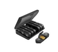 Vyloky Pill Box 7 Days Morning Evening, 3 Colours Medicine Box Large with 21 Compartments, Travel Tablet Box for Vitamins Fish Oil Dietary Supplement (Black/Black)