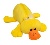 Vyloky Plush Toy Pencil Case, Cute Animal Pencil Case for Students, Large Capacity Pen Bag, Soft and Lightweight - Stationery Organiser, 19 Animal Types Available, duck, 36 Löcher, Creativity