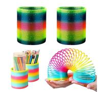 Vyloky Set of 2 Rainbow Magic Feather Spiral Rainbow Handy Anti-Stress Tool for Office and On the Go for Relaxation and Focusing (2 Sequin Designs)
