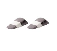 Vyloky Set of 2 Rubber Door Stops with Holder - Non-Slip, Floor-friendly & Odourless - Keeps Doors Quiet and Gently Open, Even When Pulled - Protects Against Slamming, Protects Walls and Floors (Brown