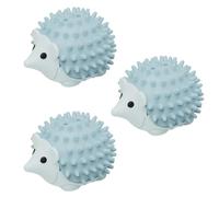 Vyloky Set of 3 Catnip Balls for Licking & Chewing I Wall Mounted with Hedgehog Bowl I Mint Ball Interchangeable I Cat Toy for Indoor Cats I Vegetable Formula (3 x Blue)
