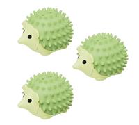 Vyloky Set of 3 Catnip Balls for Licking & Chewing I Wall Mounted with Hedgehog Bowl I Mint Ball Interchangeable I Cat Toy for Indoor Cats I Vegetable Formula (3 x Green)