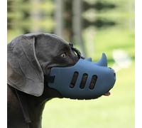 Vyloky, Soft Basket Silicone Dog Muzzle Cover, Decorative, Allows Drinking & Panting, Halloween, Funny, Not Chewproof, Not Bark-Proof (Grey, M)