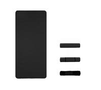 Vyloky Strong Yoga Mat 1.0/1.5/2.0 cm - 185 x 61/80/90 cm Fitness Mat Non-Slip - NBR Gymnastics Mat with Carry Strap for Yoga, Studio & Travel (Pink/Blue/Black/Purple) (Small, Black (with Backpack))