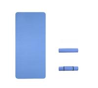 Vyloky Strong Yoga Mat 1.0/1.5/2.0 cm - 185 x 61/80/90 cm Fitness Mat Non-Slip - NBR Gymnastics Mat with Carry Strap for Yoga, Studio & Travel (Pink/Blue/Black/Purple) (Medium, Blue)