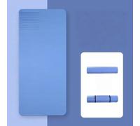 Vyloky Strong Yoga Mat 1.0/1.5/2.0 cm - 185 x 61/80/90 cm Fitness Mat Non-Slip - NBR Gymnastics Mat with Carry Strap for Yoga, Studio & Travel (Pink/Blue/Black/Purple) (Small, Blue)