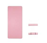 Vyloky Strong Yoga Mat 1.0/1.5/2.0 cm - 185 x 61/80/90 cm Fitness Mat Non-Slip - NBR Gymnastics Mat with Carry Strap for Yoga, Studio & Travel (Pink/Blue/Black/Purple) (Small, Pink)