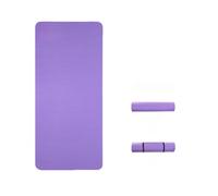 Vyloky Strong Yoga Mat 1.0/1.5/2.0 cm - 185 x 61/80/90 cm Fitness Mat Non-Slip - NBR Gymnastics Mat with Carry Strap for Yoga, Studio & Travel (Pink/Blue/Black/Purple) (Small, Purple)