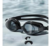 Vyloky Swimming Goggles with Optical Prescription (-1.5 to -7.0), Anti-Fog Coating, Soft Silicone, Panoramic Vision (Black, -9.0)