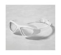 Vyloky Swimming Goggles with Prescription 0-6.0 & Anti-Fog, Panoramic View & Soft 3D Seal for More Comfort in the Swimming Pool, Lake and Sea (-5.0, Transparent White)