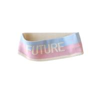 Vyloky Women's Sports Headband with Letter Design, 21 x 6 cm Macaron Colours, Breathable & Sweat-Absorbent for Yoga, Running, Fitness, Makeup (Blue + Pink)